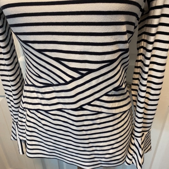 ECI Striped Top With Flare Sleeves - Picture 2 of 6